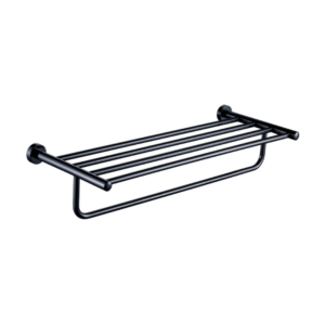 מדף מגבות שחור מט