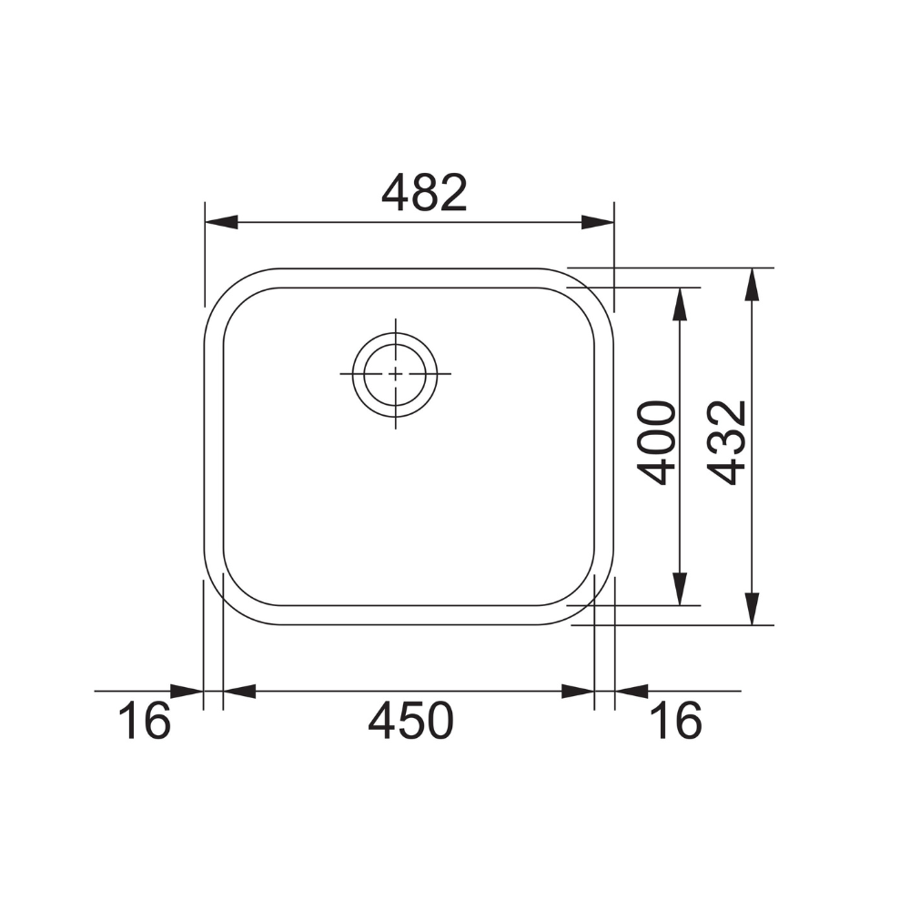 כיור מטבח נירוסטה 110-45 GAX FRANKE פרנקה