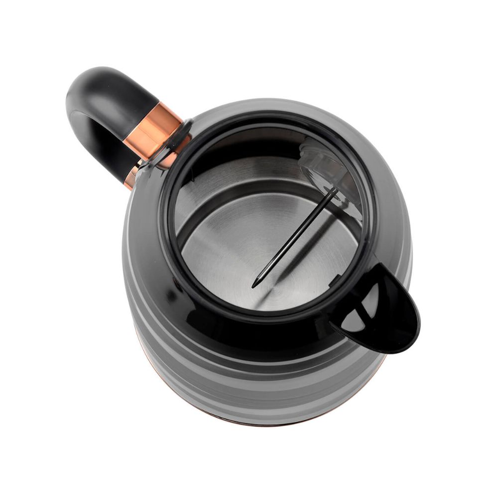 קומקום חשמלי מעוצב 1.7 ליטר 2200W עם מד טמפרטורה שחור נחושת WKWK512BK Westinghouse – תמונה 3