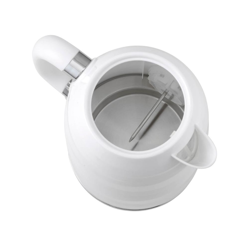 קומקום חשמלי מעוצב 1.7 ליטר 2200W עם מד טמפרטורה לבן כרום WKWK512WH Westinghouse – תמונה 2