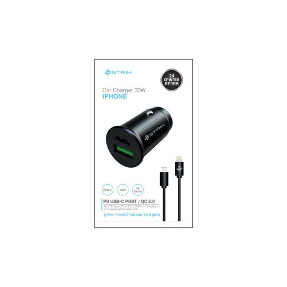 מטען מהיר לרכב כולל כבל TYPE - C