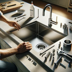 כיור מטבח התקנה שטוחה