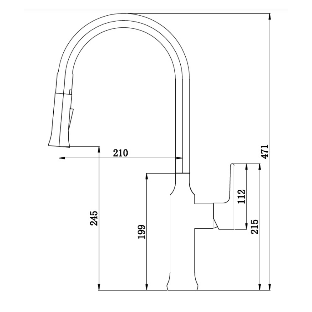 ברז ברבור נשלף למטבח שני מצבים ניקל סמארט IKON – תמונה 2